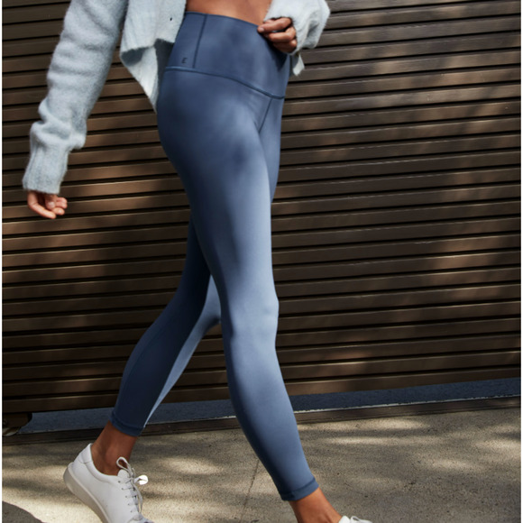 Everlane Womens The Perform Ankle Leggings XS Atlantic Blue High Waist NWT - Picture 1 of 7